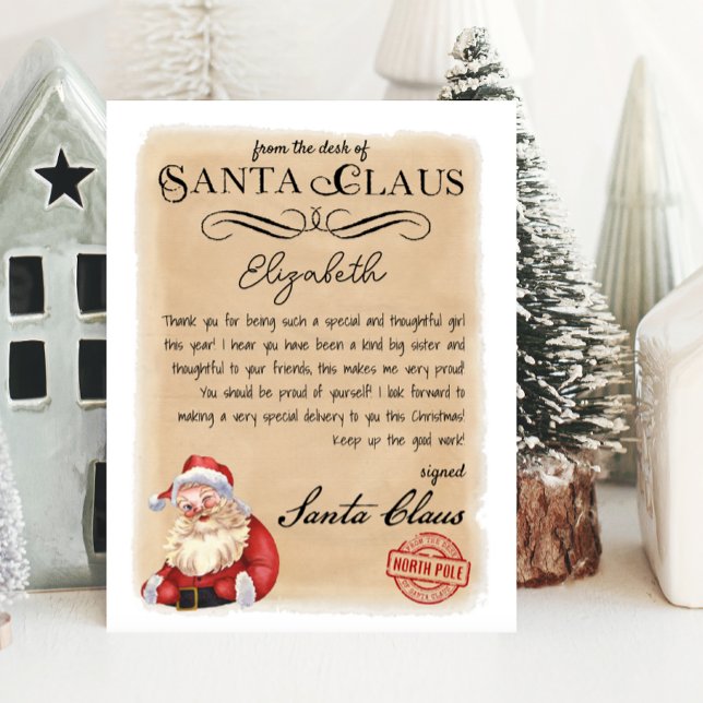 Santa Claus Letter from Santa Printable (letter from santa)