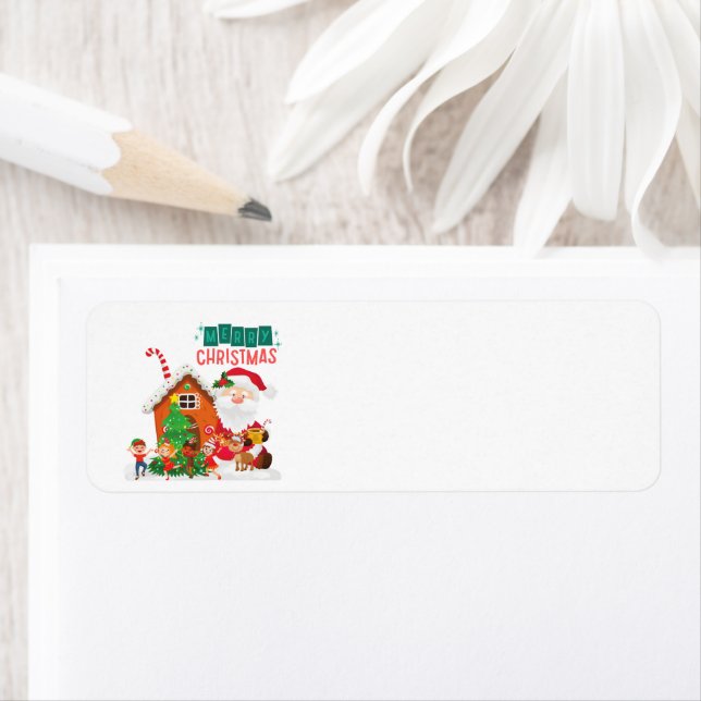 Santa Claus letterhead Return Address Label (Insitu)