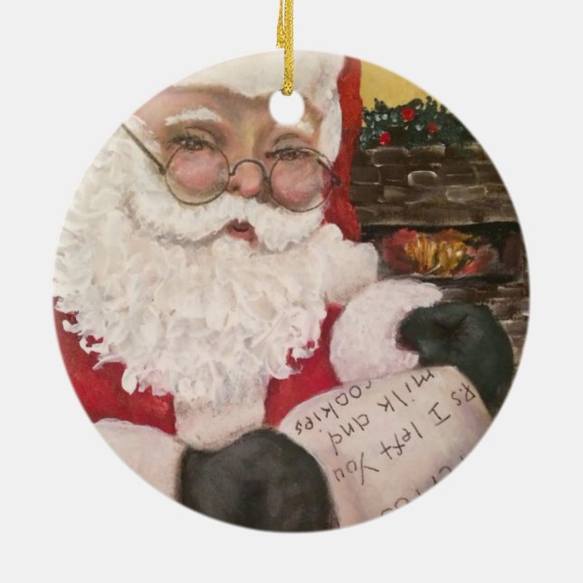 Santa Claus List 2 Sided Ornament (Back)