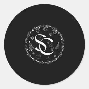 Santa Claus Logo Design  Classic Round Sticker