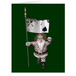 Santa Claus Loves Playing  Poker