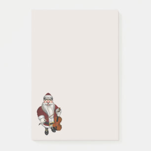 Santa Claus Loves To Play Violin Post-it Notes