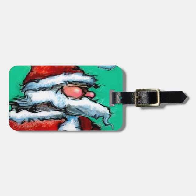 Santa Claus Luggage Tag (Front Horizontal)