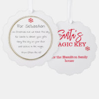 Santa Claus Magic Key Tag (add your own key)