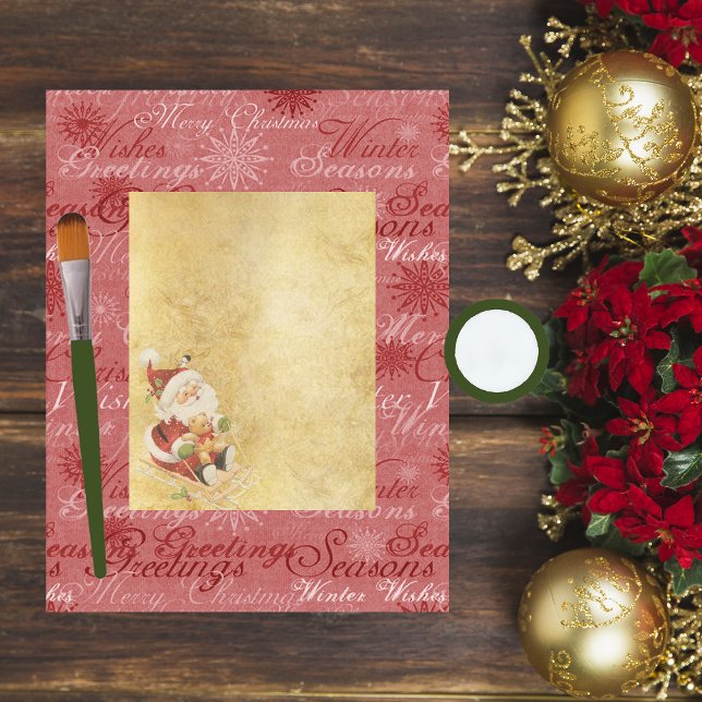 Santa Claus Mat Scrapbook Paper (Creator Uploaded)