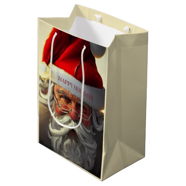 Santa Claus Medium Gift Bag (Front Angled)
