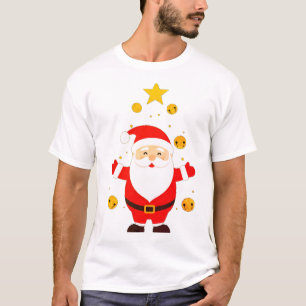 Santa Claus Meets Moses: Unique Starry T-Shirt Des
