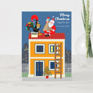 Santa Claus meets the Portuguese Rooster Card