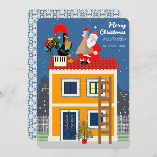 Santa Claus meets the Portuguese Rooster Card