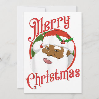 santa claus merrry christmas holiday card