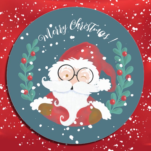 Santa Claus | Merry Christmas Blue Stickers (Creator Uploaded)