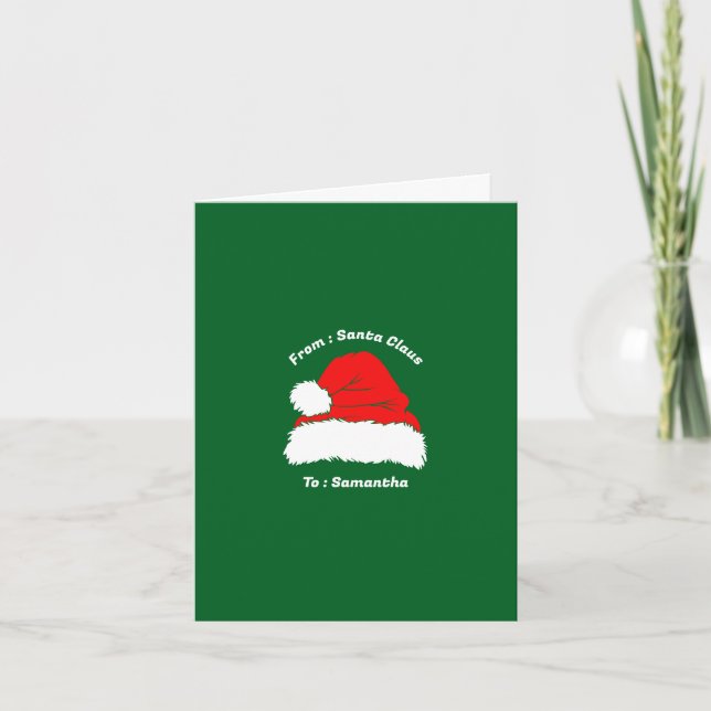 Santa Claus Merry Christmas Custom Card (Front)