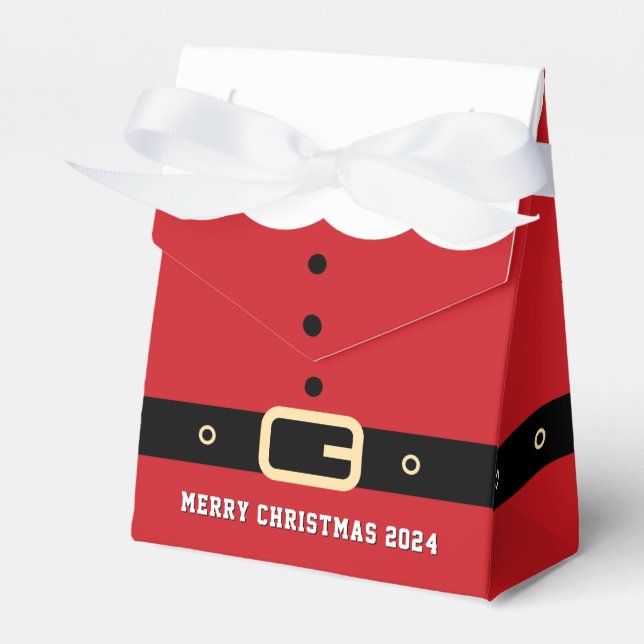 Santa Claus Merry Christmas Favour Box (Front Side)