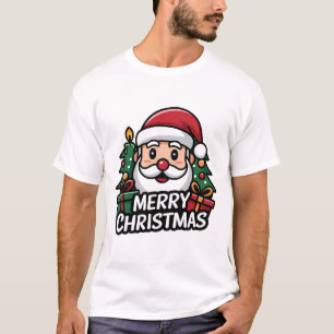 Santa Claus Merry Christmas Festive Holiday T-Shirt