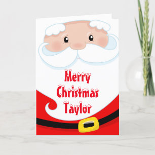Santa Claus Merry Christmas Holiday Card