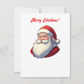 Santa Claus Merry Christmas Holiday Card