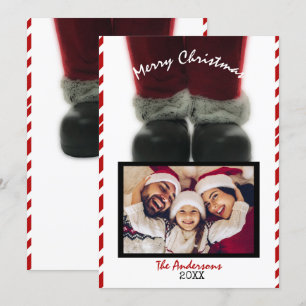 Santa Claus Merry Christmas Holiday Photo Card