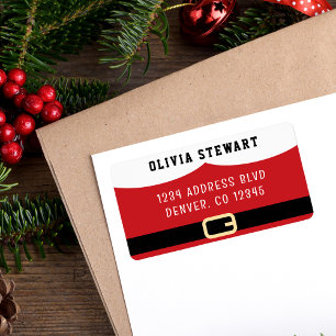 Santa Claus Merry Christmas Label