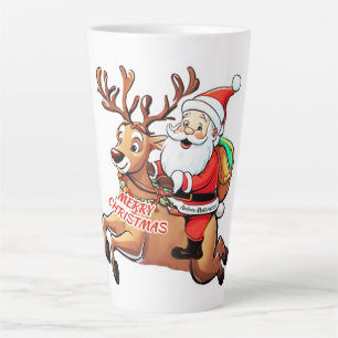 Santa Claus Merry Christmas Latte Mug