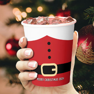 Santa Claus Merry Christmas Paper Cups