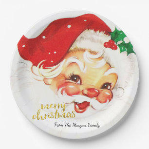 Santa Claus Merry Christmas Paper Plate