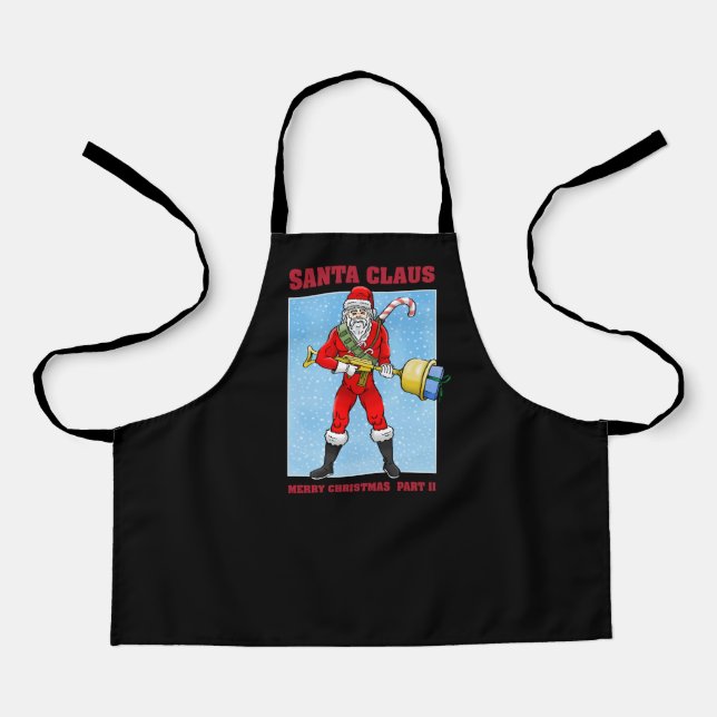 Santa Claus Merry Christmas Part 2 Apron (Front)