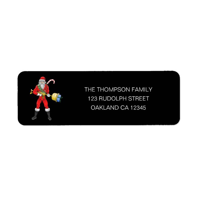 Santa Claus Merry Christmas Part 2 Return Address  Label (Front)