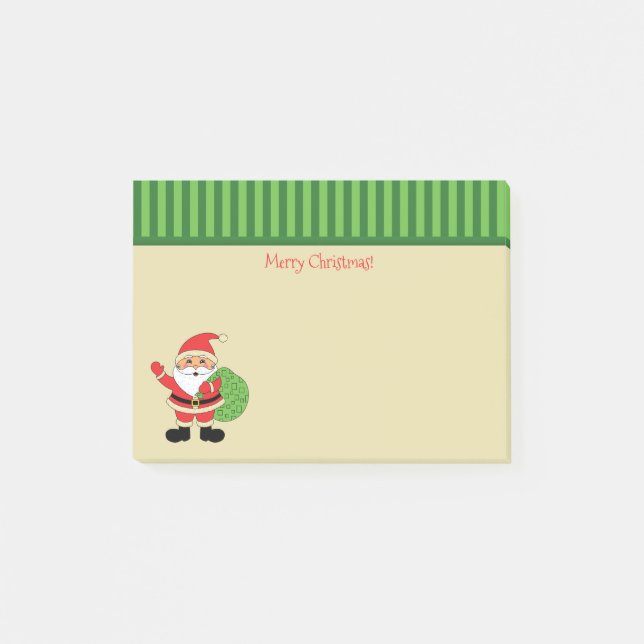 Santa Claus Merry Christmas Post-it Notes (Front)