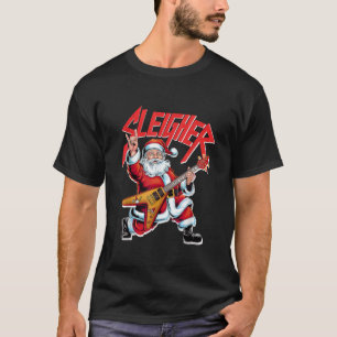Santa Claus Metal Christmas Sleigher  T-Shirt