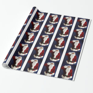 Santa Claus Military Armed Forces Xmas Christmas Wrapping Paper