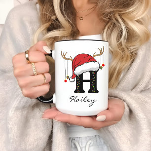 Santa Claus Monogram Mug Custom Gift for Him & Her