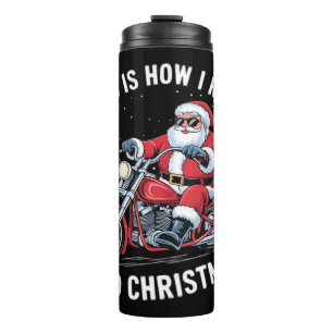 Santa Claus Motorcycle Motorbike Christmas Essenti Thermal Tumbler