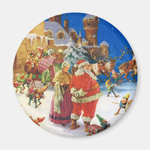 SANTA CLAUS & MRS. CLAUS AT THE NORTH POLE MAGNET