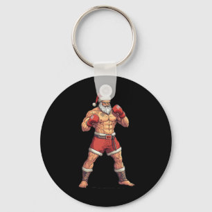 Santa Claus Muay Thai - Holiday-themed Christmas B Key Ring