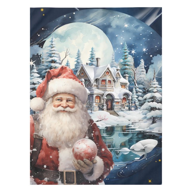 Santa Claus Night Tablecloth (Front)