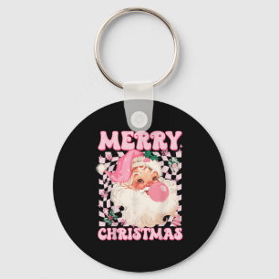 Santa Claus Nk Sungles Blowing Bubble Gum Christma Key Ring