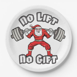 Santa Claus - No Lift, No Gift Paper Plate
