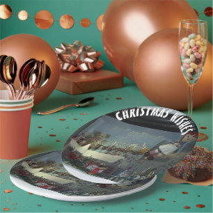 Santa Claus North Pole Christmas Paper Plate