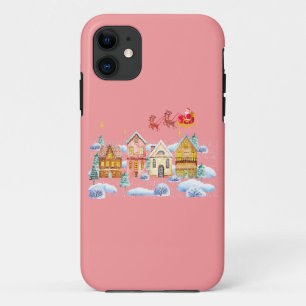 Santa Claus North Pole Christmas Village iPhone 11 Case
