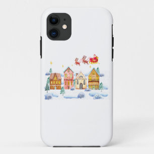 Santa Claus North Pole Christmas Village iPhone 11 Case
