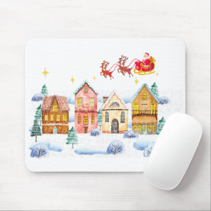 Santa Claus North Pole Christmas Village Mouse Pad