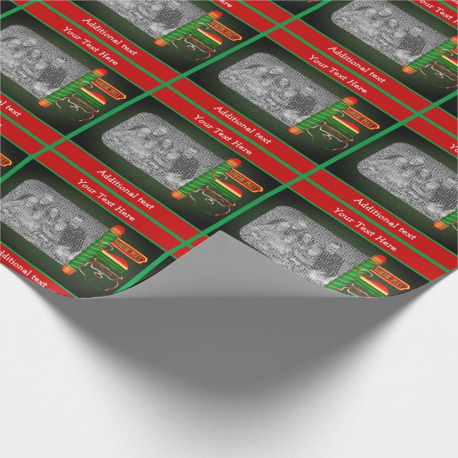 Santa Claus North Pole Your Photo Holiday Wrapping Paper (Corner)