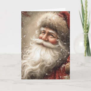 Santa Claus Nostalgic Christmas Folded Card