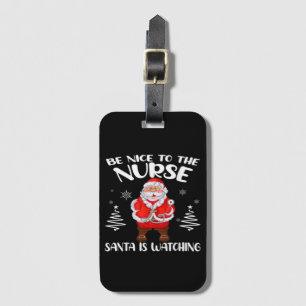 Santa Claus Nurse Luggage Tag