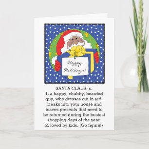 Santa Claus of Colour Funny Holiday Card