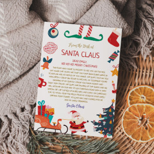 Santa Claus Official North Pole Letter  Invitation