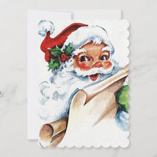 Santa Claus Old Fashioned Holiday Card