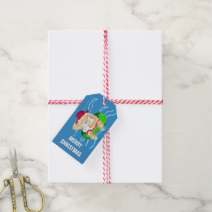 Santa Claus on holidays Gift Tags
