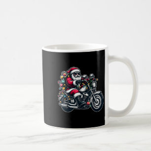 Santa Claus On Motorcycle Funny Biker Christmas Xm Coffee Mug