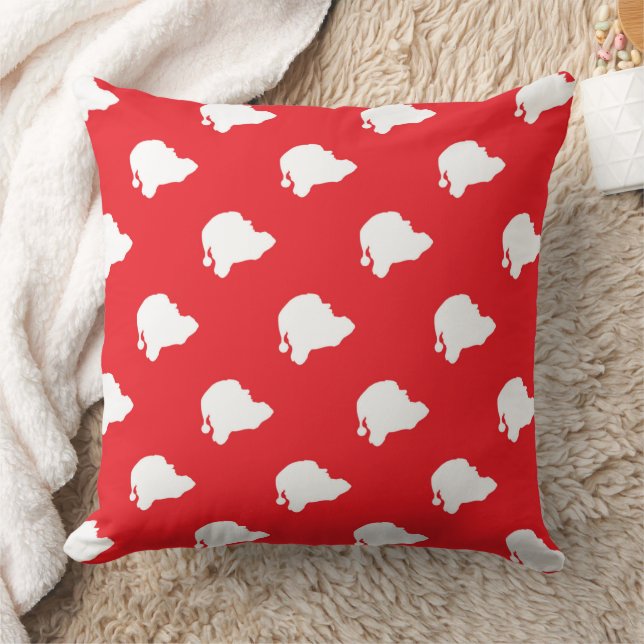 Santa Claus on red Cushion (Blanket)